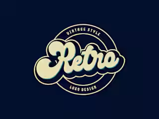 Retro typography logo