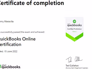 Certified Quickbooks ProAdvisor