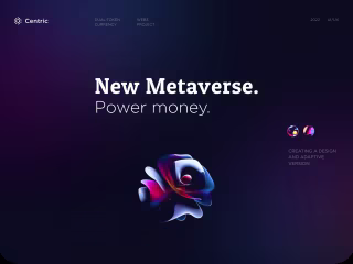 Centric - Crypto landing page web design 