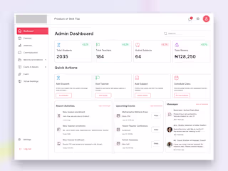 ClassSync School Management Dashboard Design - UIUX