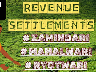 Revenue Settlements during British, Zamindari, Mahalwari and Ry…