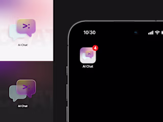 AI chat app icon design