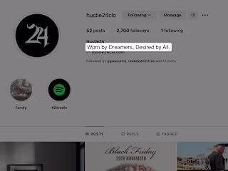 Hustle24 | Copywriting for Clothing Brand's Slogan Creation