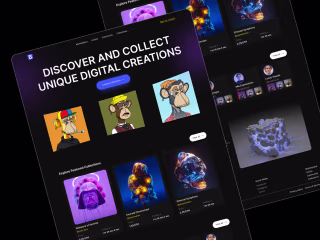 Landing page for web3 marketplace
