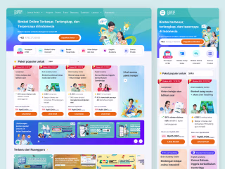 Responsive Landing Page Design for Ruangguru Product