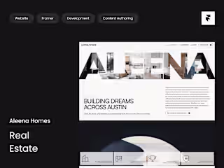 Aleena Homes | Content Management in Framer