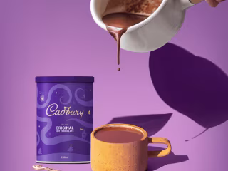 Cadbury's hot chocolate packaging