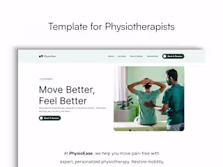 PhysioEase – Modern Physiotherapy & Wellness Framer Template
