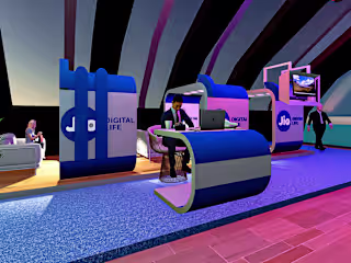 exhibition Stall design for Jio digital life | Images :: Behance