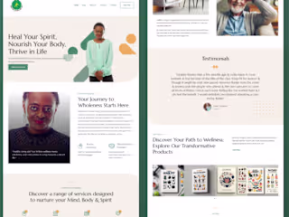 Modern Wellness Coach Website Design 