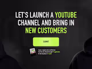 Landing Page for a YouTube Production
