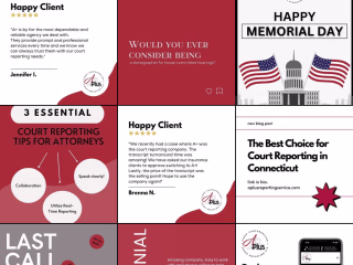 Social Media Management & Branding for Court Reporting Agency
