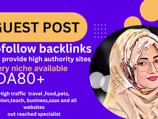 I will do guest post on high da DR websites do follow backlinks