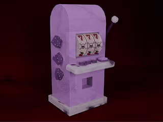 Lilac Lady Slot Machine 3D Model