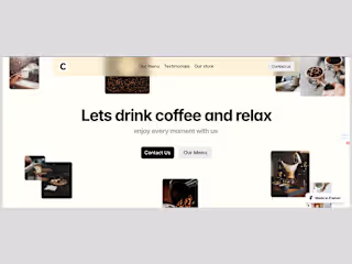 Menu Coffe website