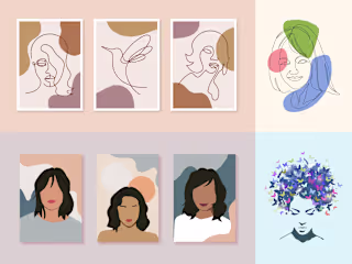 I will create minimal illustrations, and vector tracing