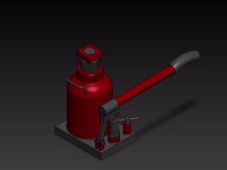 3D Model Of A Hydraulic Jack Arm | SolidWorks