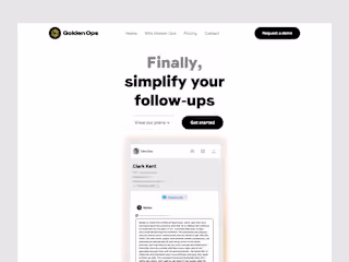 Goldenops Landing Page Design