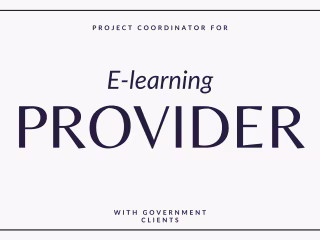 Project Coordinator for e-learning provider