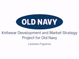 Knitwear Development & Market Strategy for Old Navy