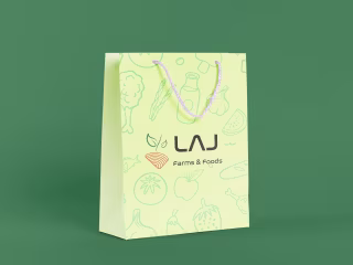 LAJ Farms and Foods Logo design