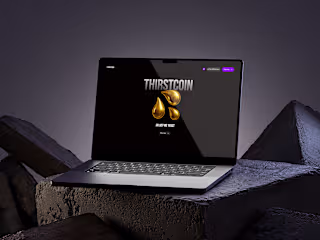 Thirstcoin Website Design in 1-hour