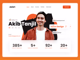 Personal Portfolio Landing Page Design