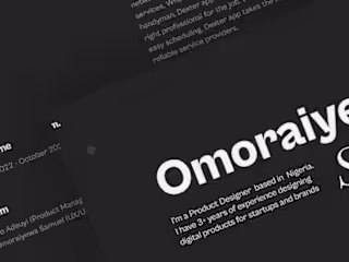 Webflow Portfolio for Product Designer