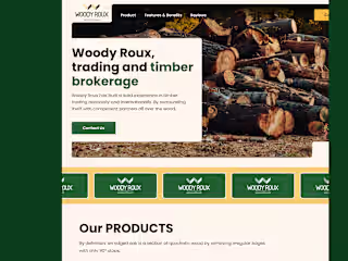 Woody Roux Landing Page UI Design & Webflow Development 