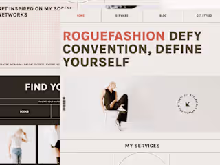 ROGUEFASHION - Stylist blog and newsletter website design