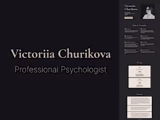 A personal Framer website for a professional psychologist 