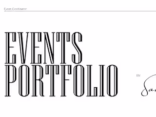 Designing a Portfolio for an Event Coordinator