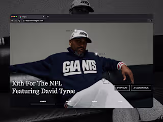 KITH x NFL - Website Redesign