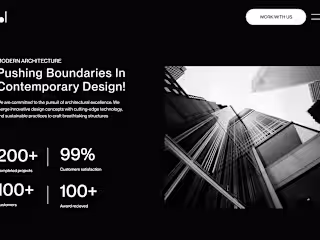 Minimalist Architectural Hero Section Exploration