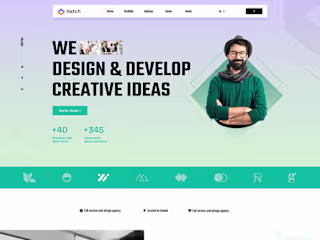 Creative agency, Figma template, UIUX DESIGN