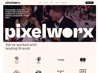 Pixelworx Studio: Dynamic Website Development with Framer
