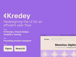Kredey: Redesigning the UI for an efficient user flow