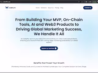 Coinplify - Web3 Software Devlopment agency website
