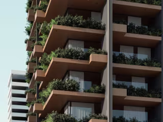 Telares building rise in the middle of the city - Render