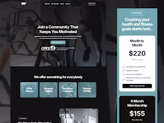 NV Fitness - Framer Landing Page