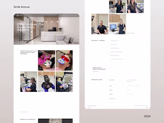 Framer website development for dental clinic · Smile Avenue
