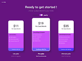 pricing cards