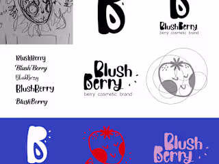 BlushBerry teenage cosmetic make up brand identity 