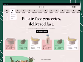 Zero Grocery: Landing Page & Branding