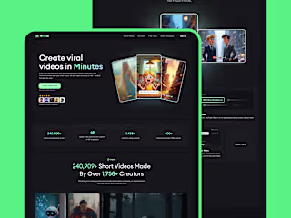 Landing Page Design for Revid AI