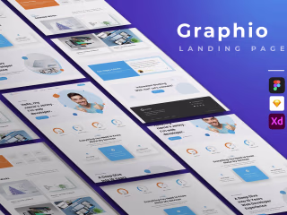 Graphio Landing Page UI/UX Design For Web Designers Portfolio