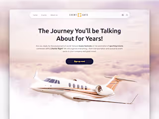 EventGate - Landing page for a travel agency