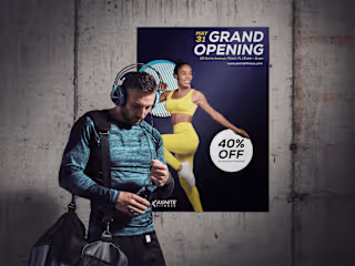 Axinite Fitness Grand Opening Poster