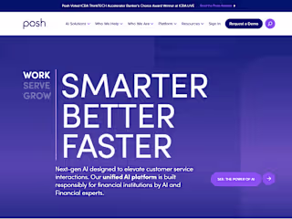 Posh AI – Elevating Conversational AI for Banking with Webflow