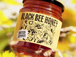 Black Bee Honey packaging and logo creation 